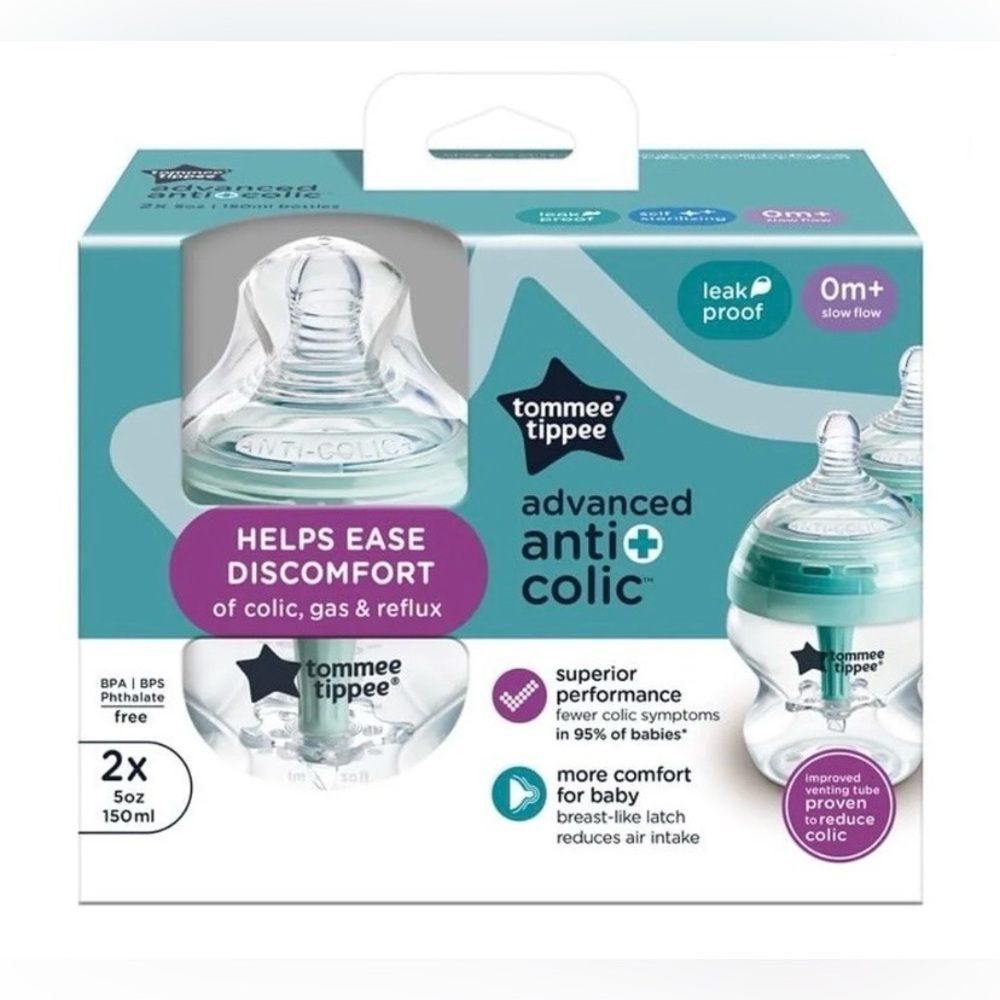 Tommee Tippee Advanced Anti-Colic Bottles 3 Pack 5 oz BPA free, Baby Bottle New